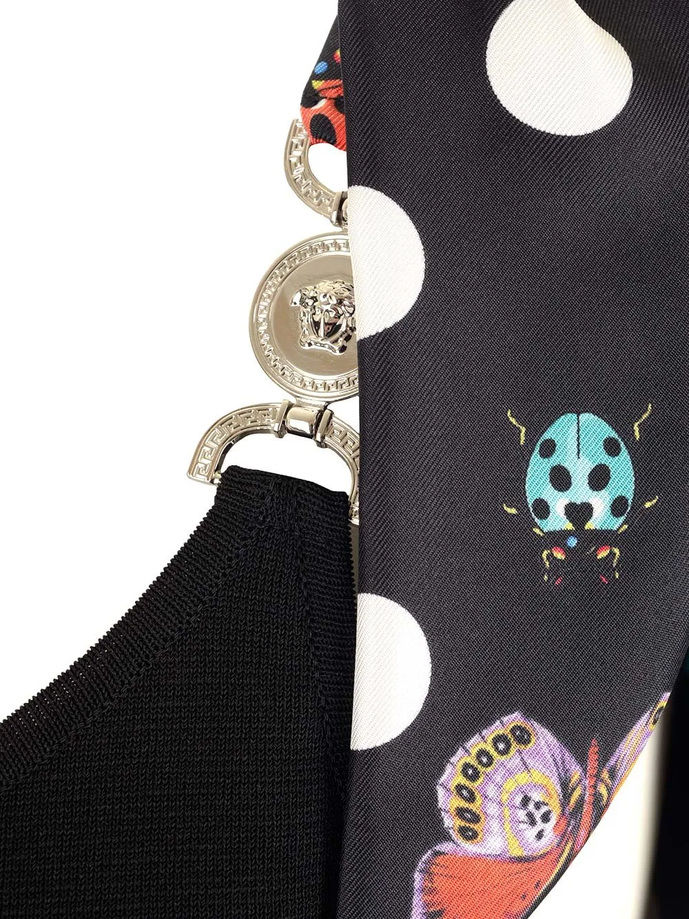 Sleeveless Midi Dress With Butterfly Print Straps