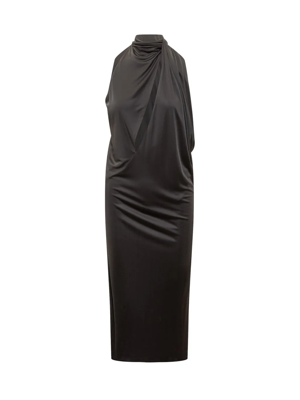 Draped Halterneck Maxi Dress