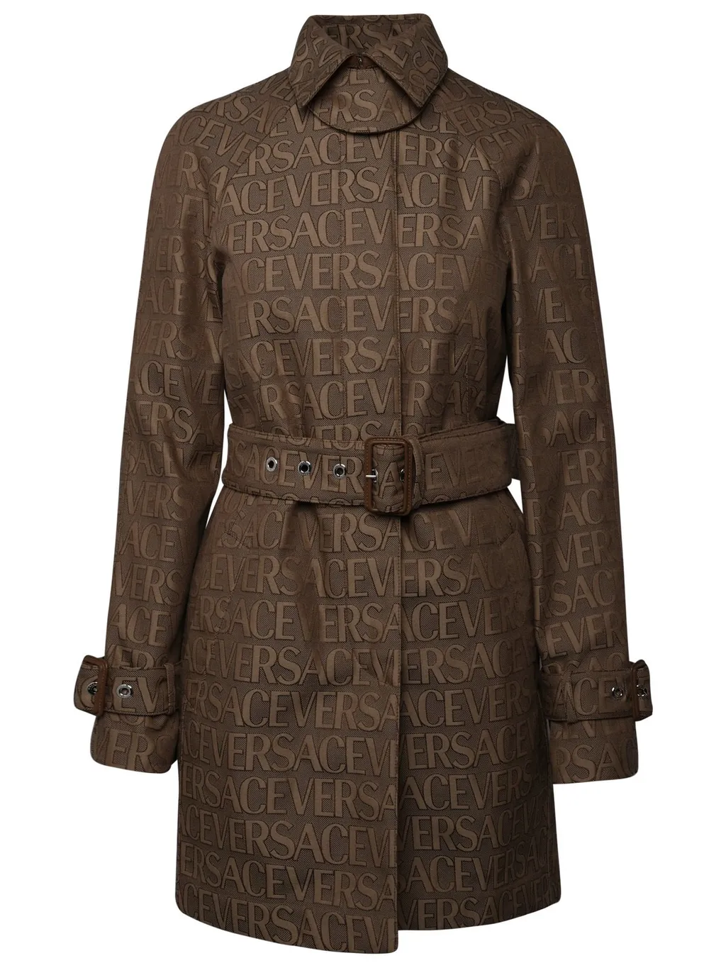 Logo Print Trench Coat