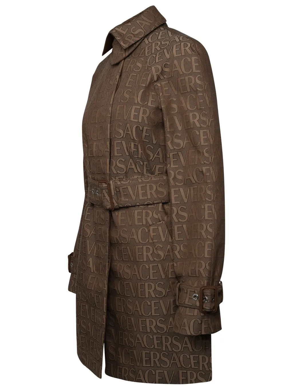 Logo Print Trench Coat