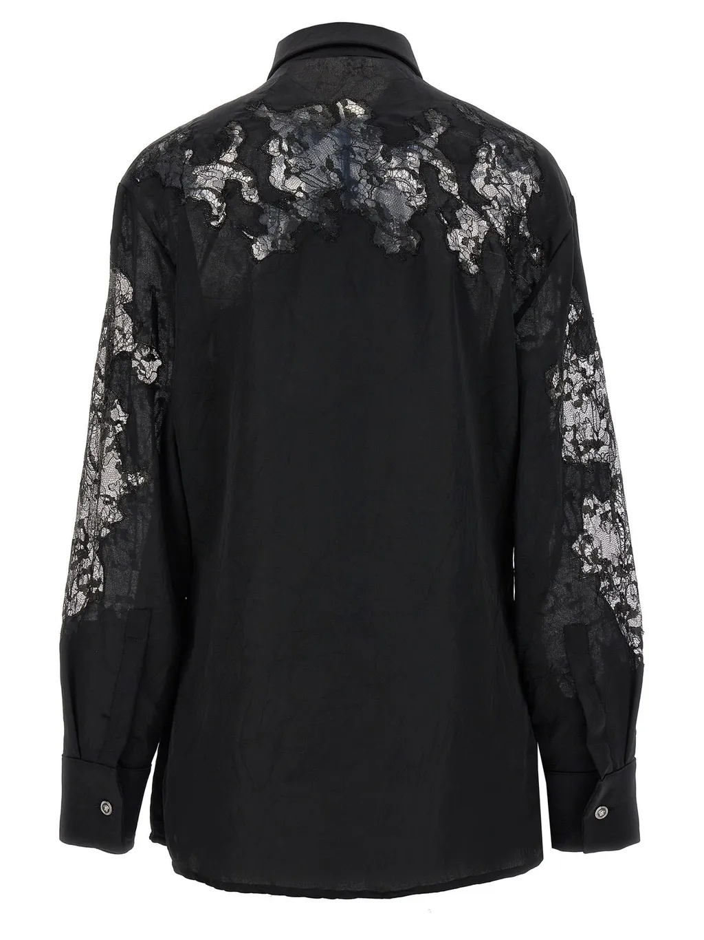Shirt With Lace Inserts