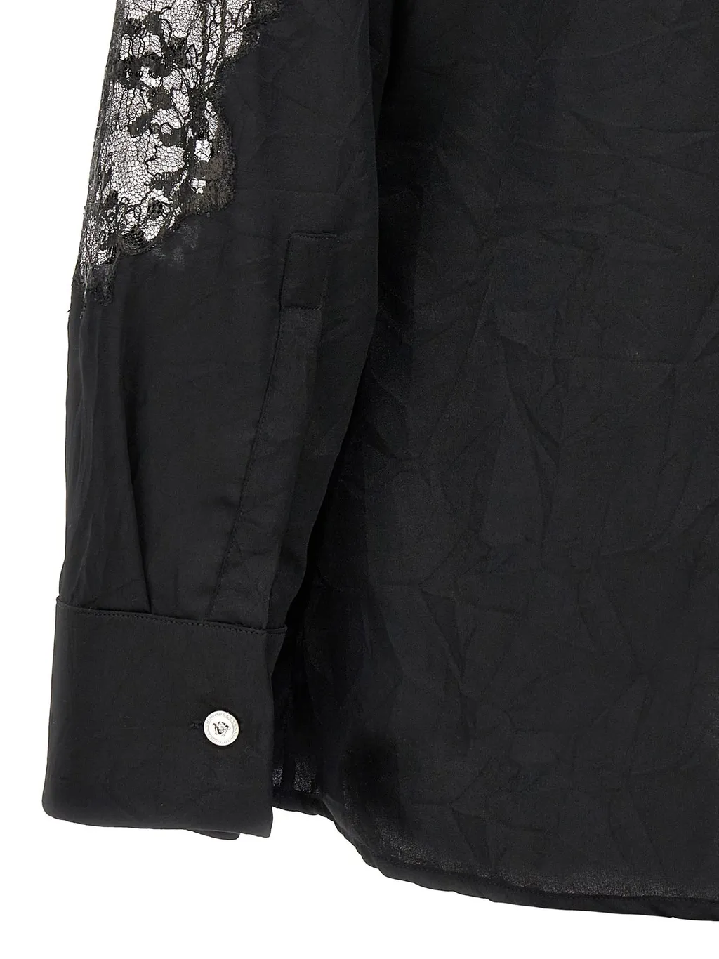 Shirt With Lace Inserts