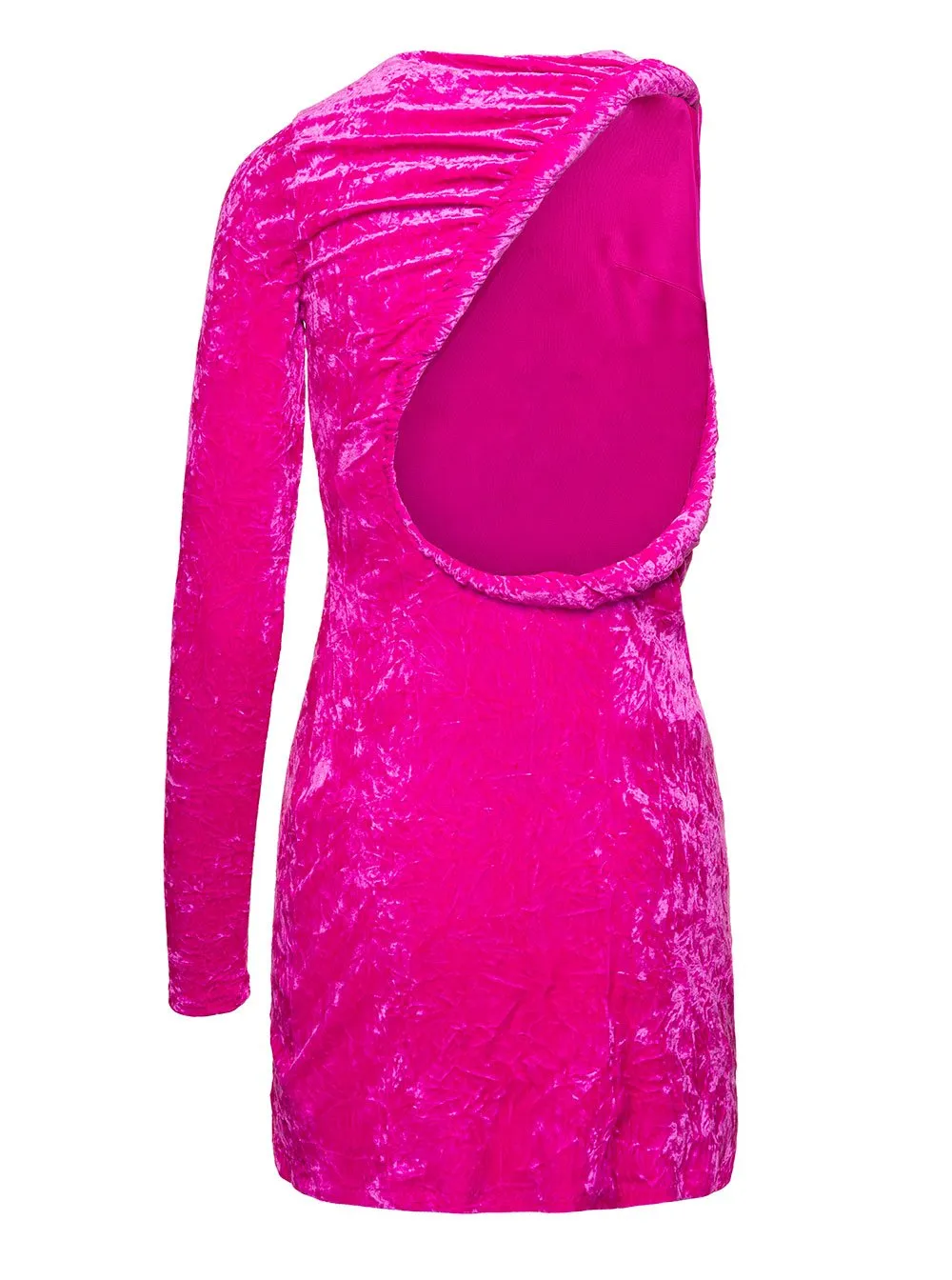 One-Shoulder Velvet Mini Dress
