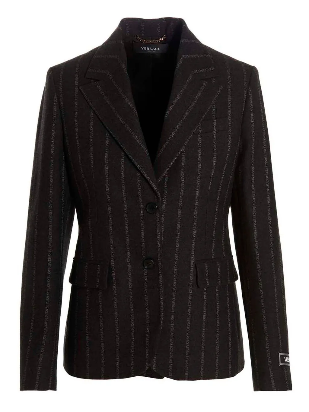 Pinstripe Logo Blazer