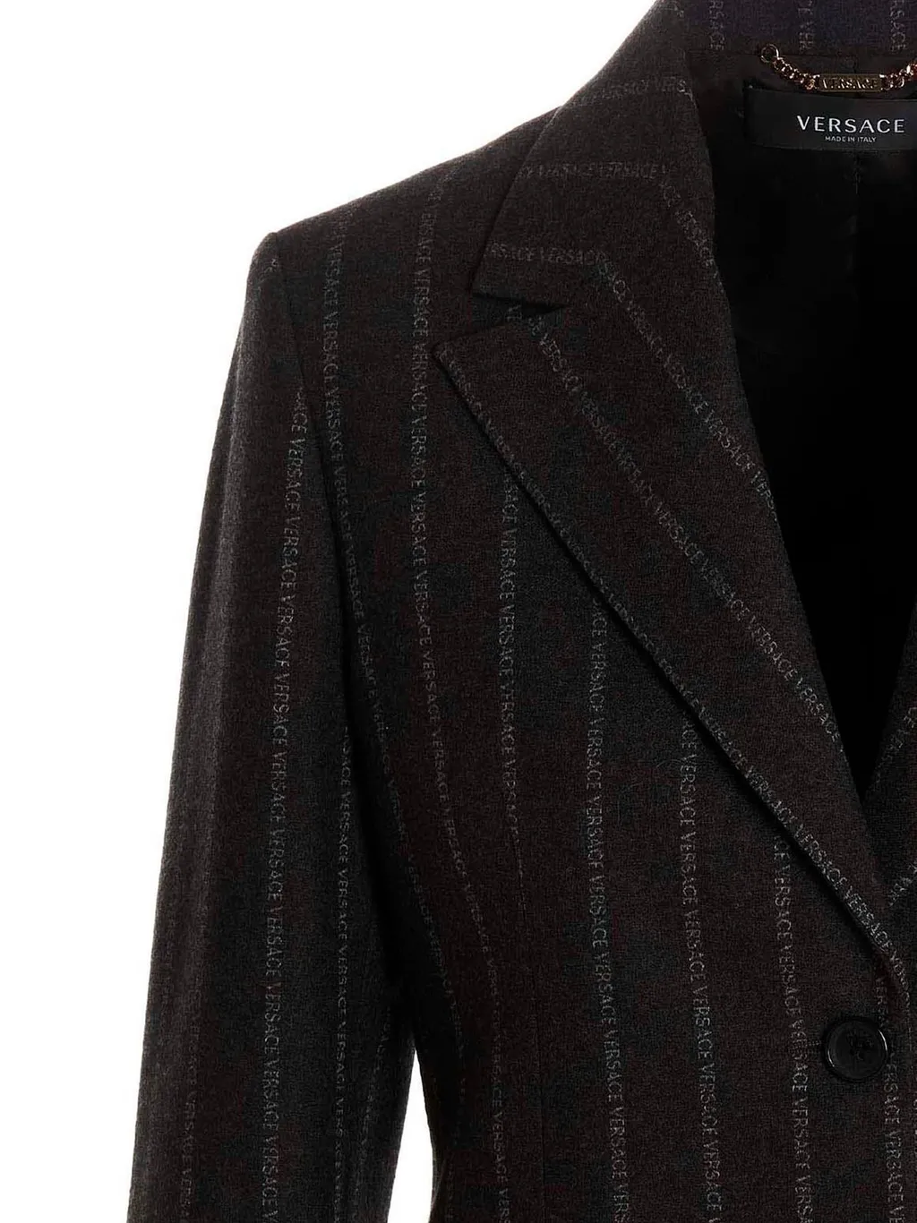 Pinstripe Logo Blazer