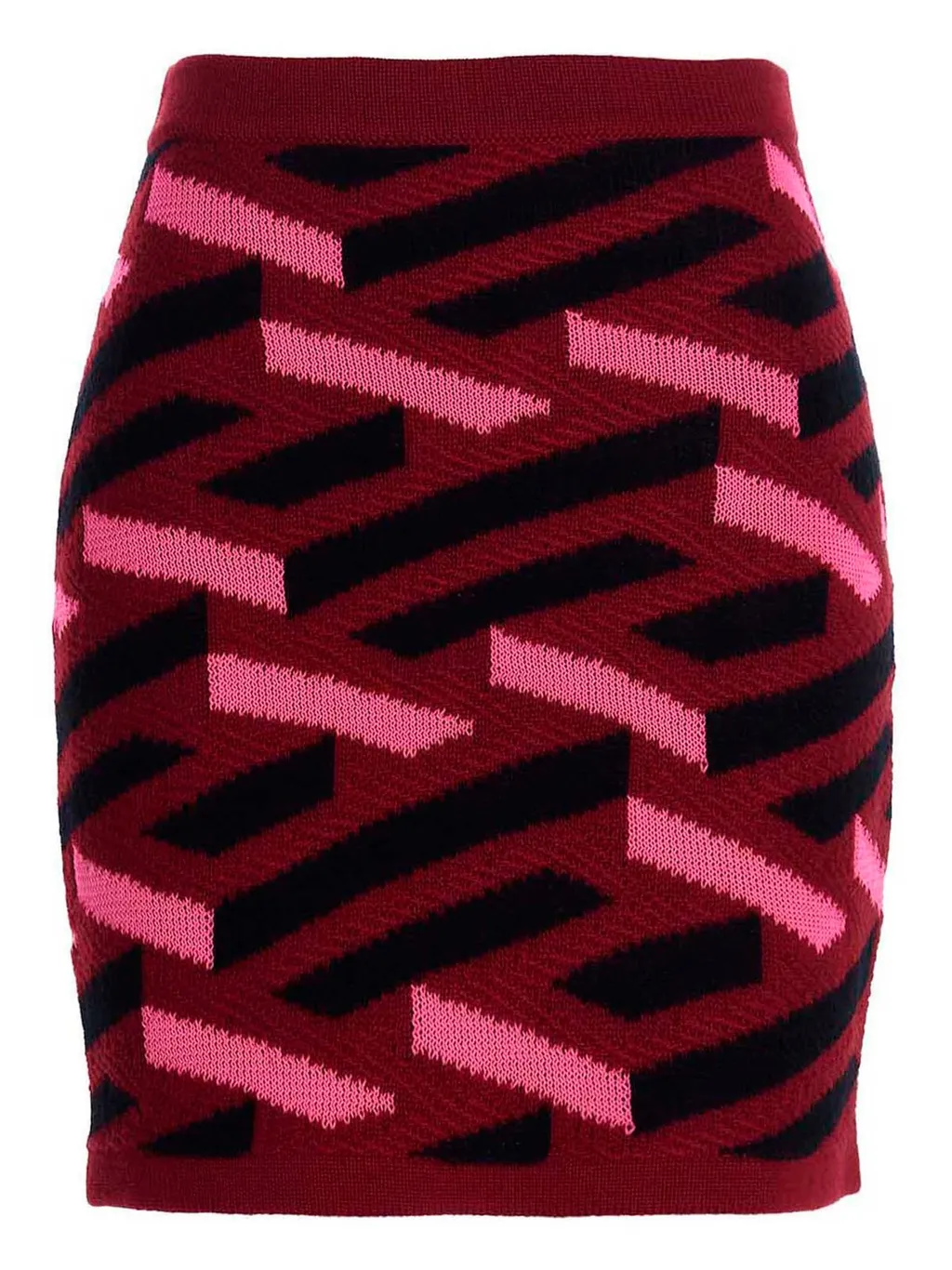 Geometric Knit Mini Skirt