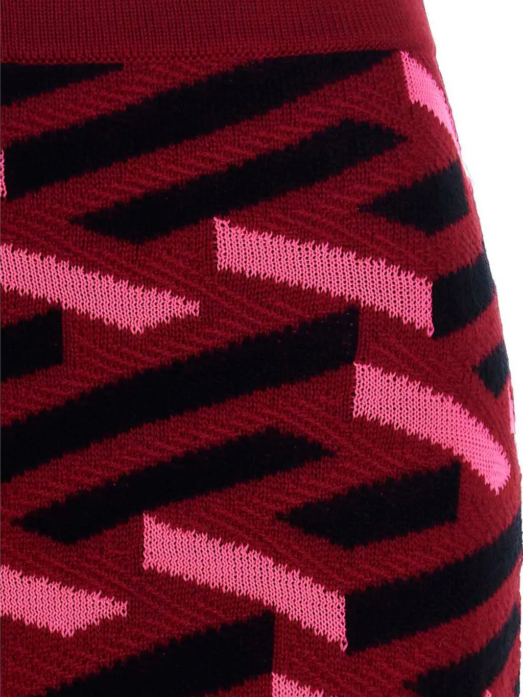 Geometric Knit Mini Skirt