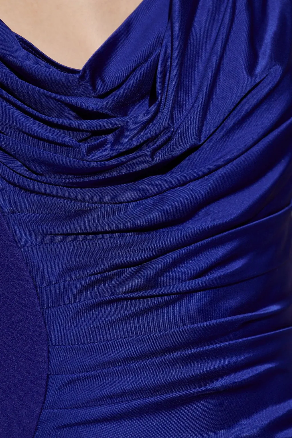 Draped Maxi Dress With High Slit
