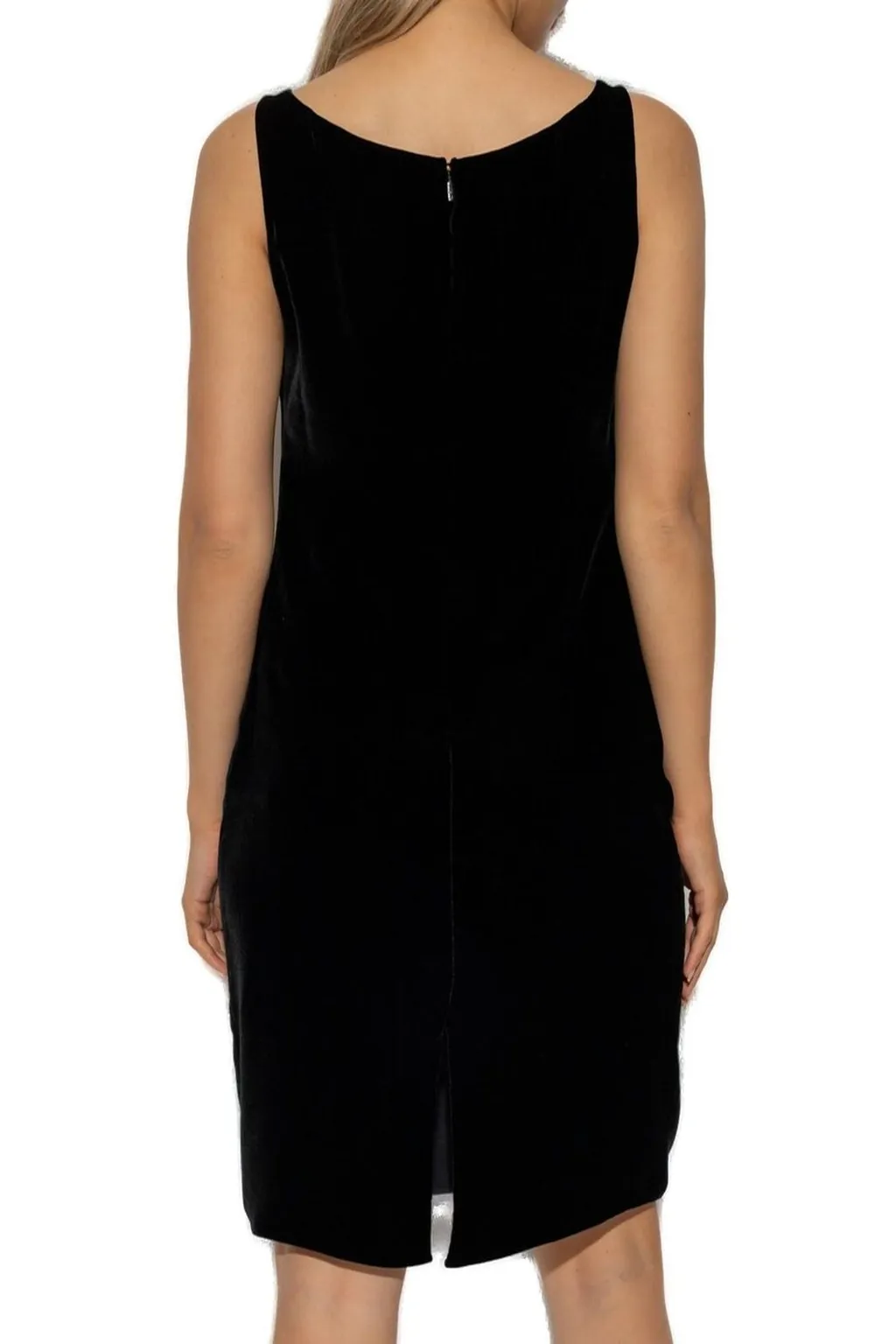 Sleeveless Dress With Medusa Hardware
