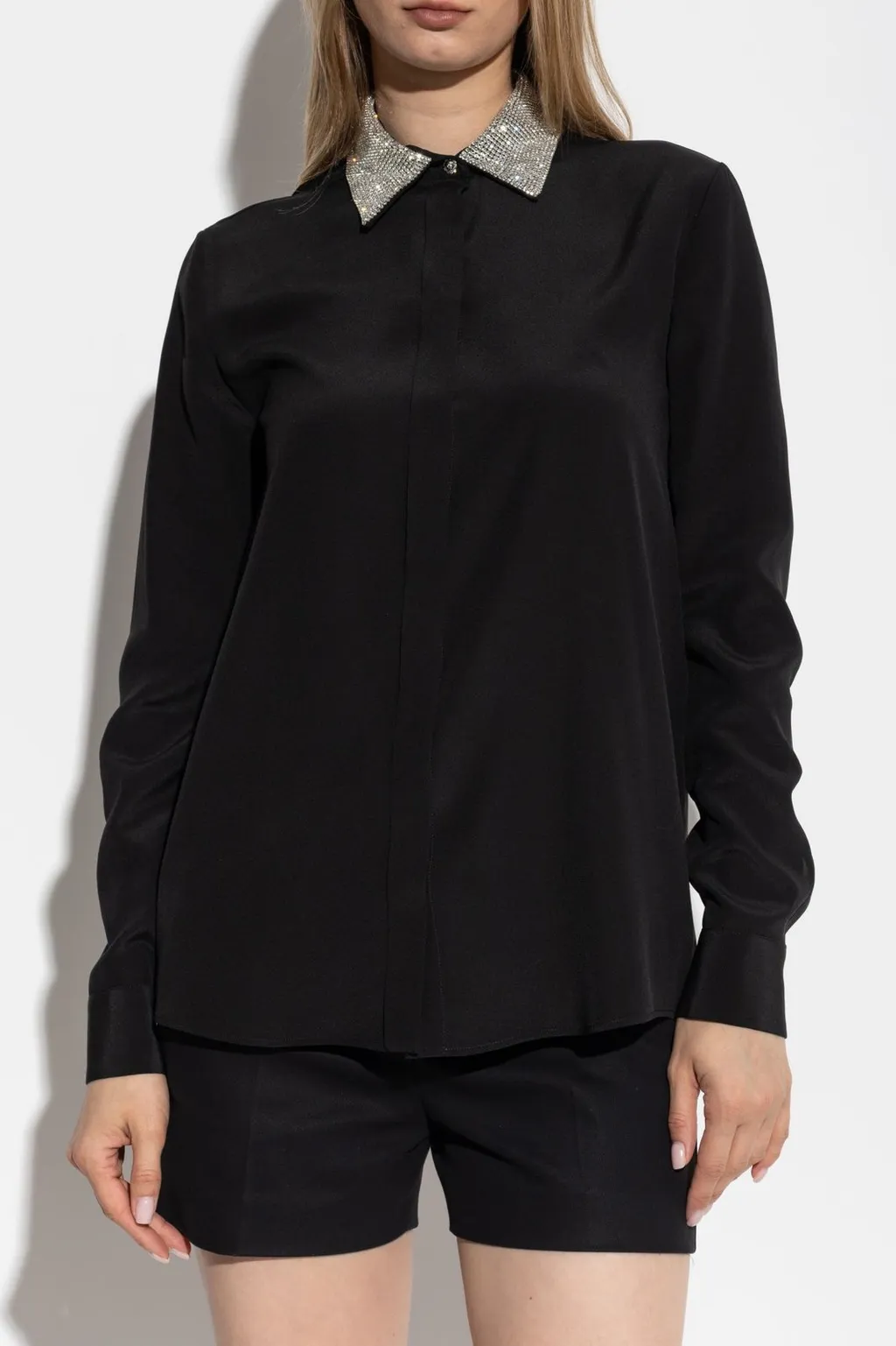 Shirt With Embellished Collar