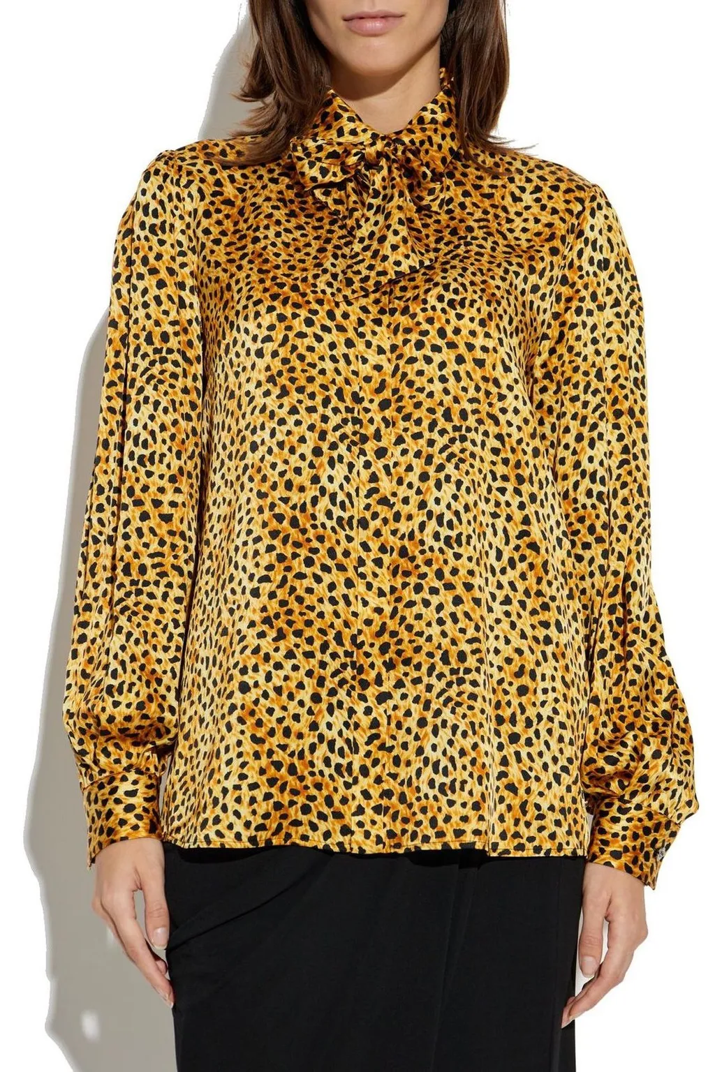 Leopard Print Silk Blouse
