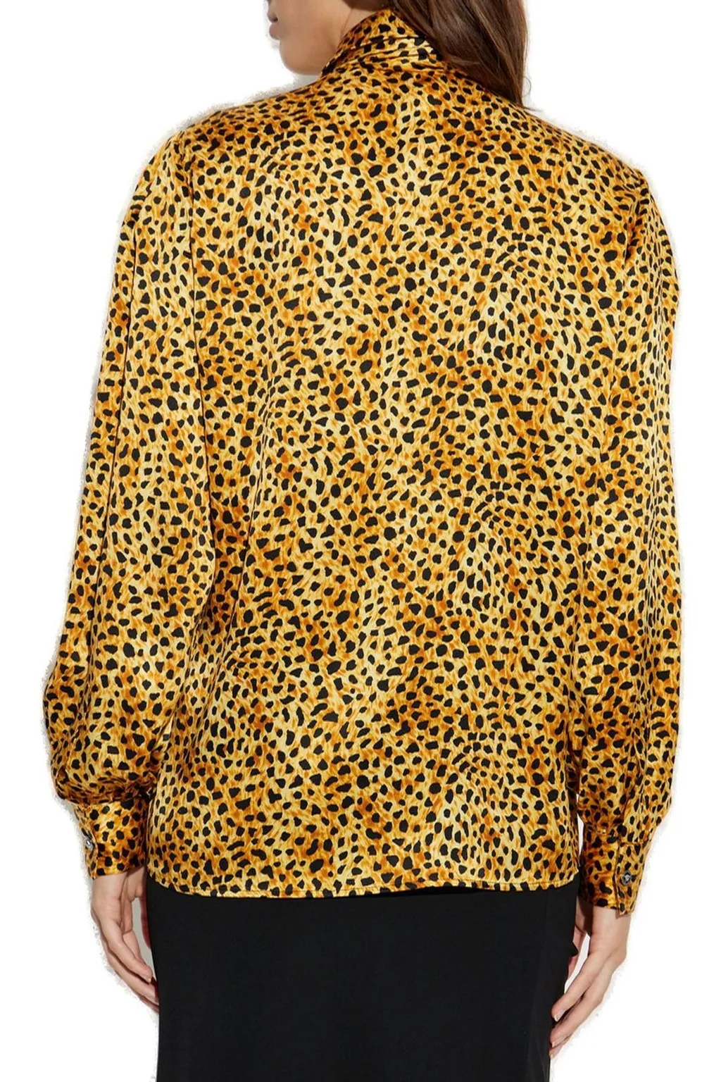 Leopard Print Silk Blouse