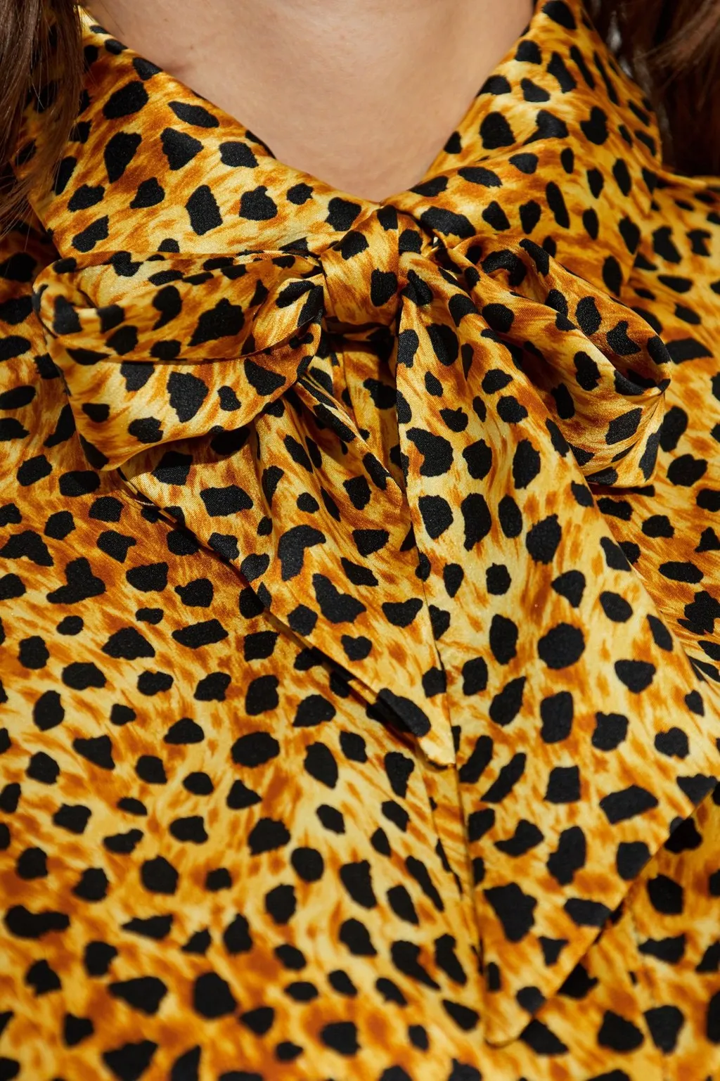 Leopard Print Silk Blouse