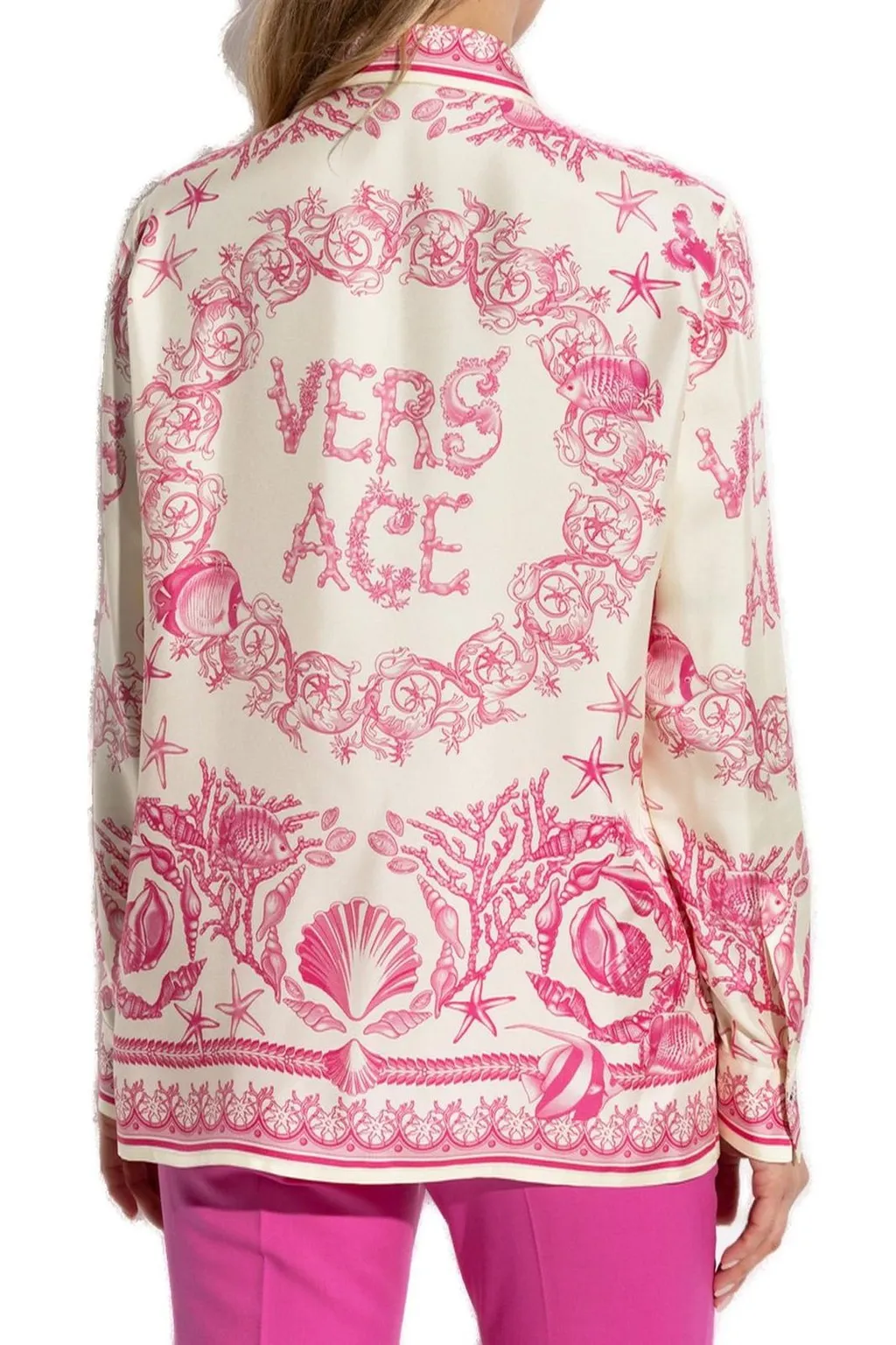 Medusa Print Silk Shirt