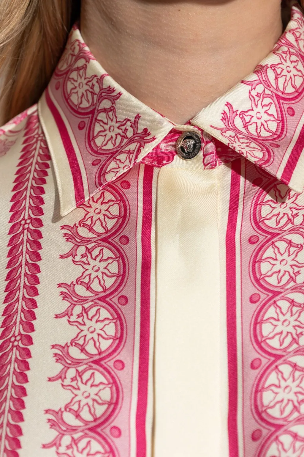 Medusa Print Silk Shirt