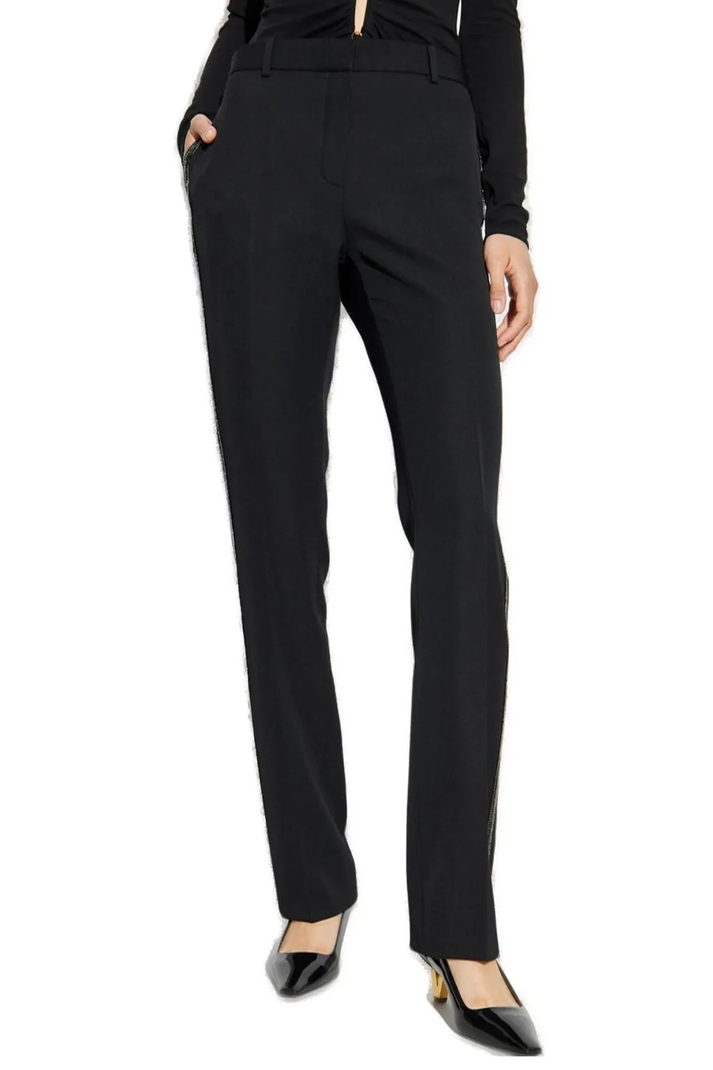 Trousers With Crystal Detailing