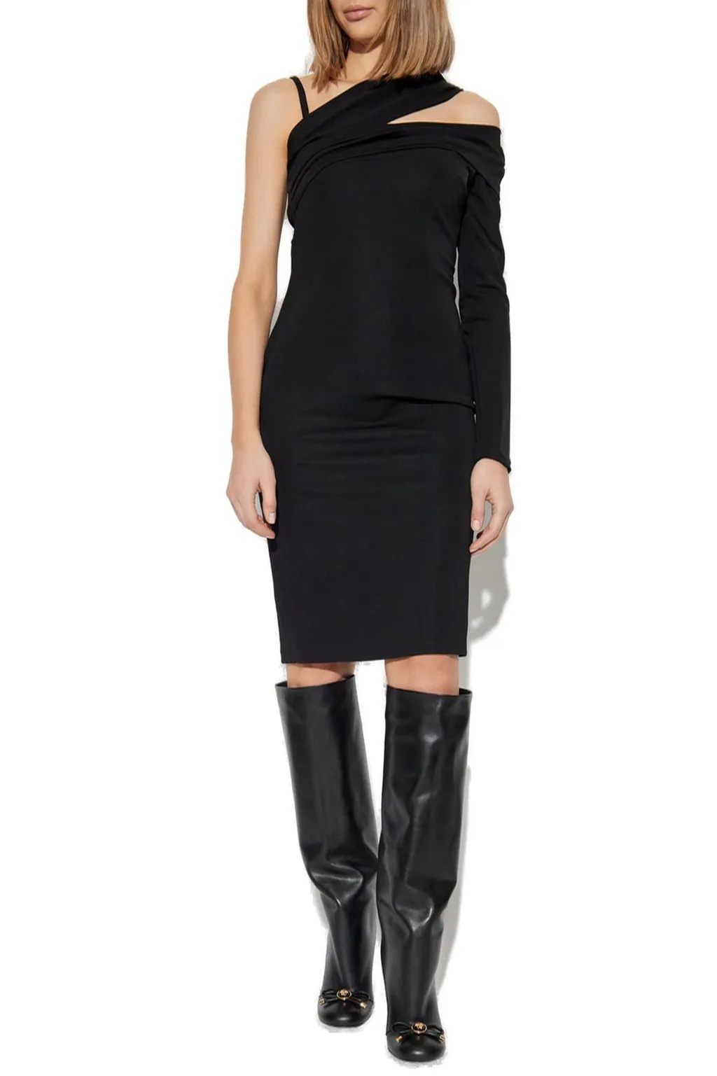 One-Shoulder Draped Dress