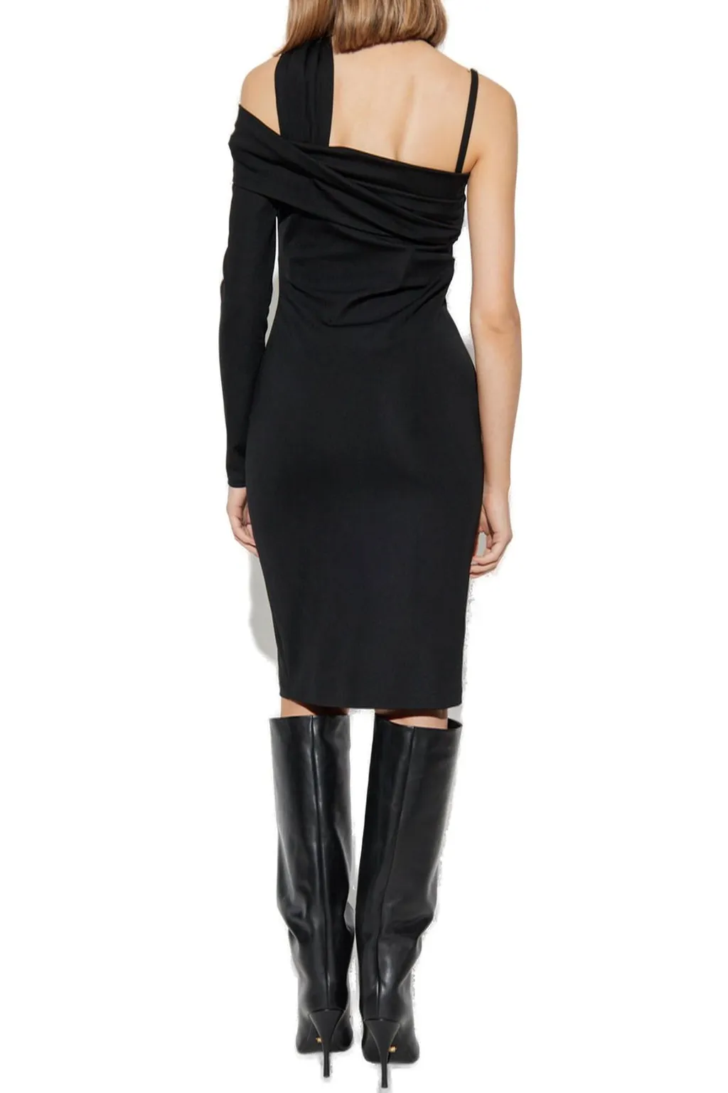One-Shoulder Draped Dress