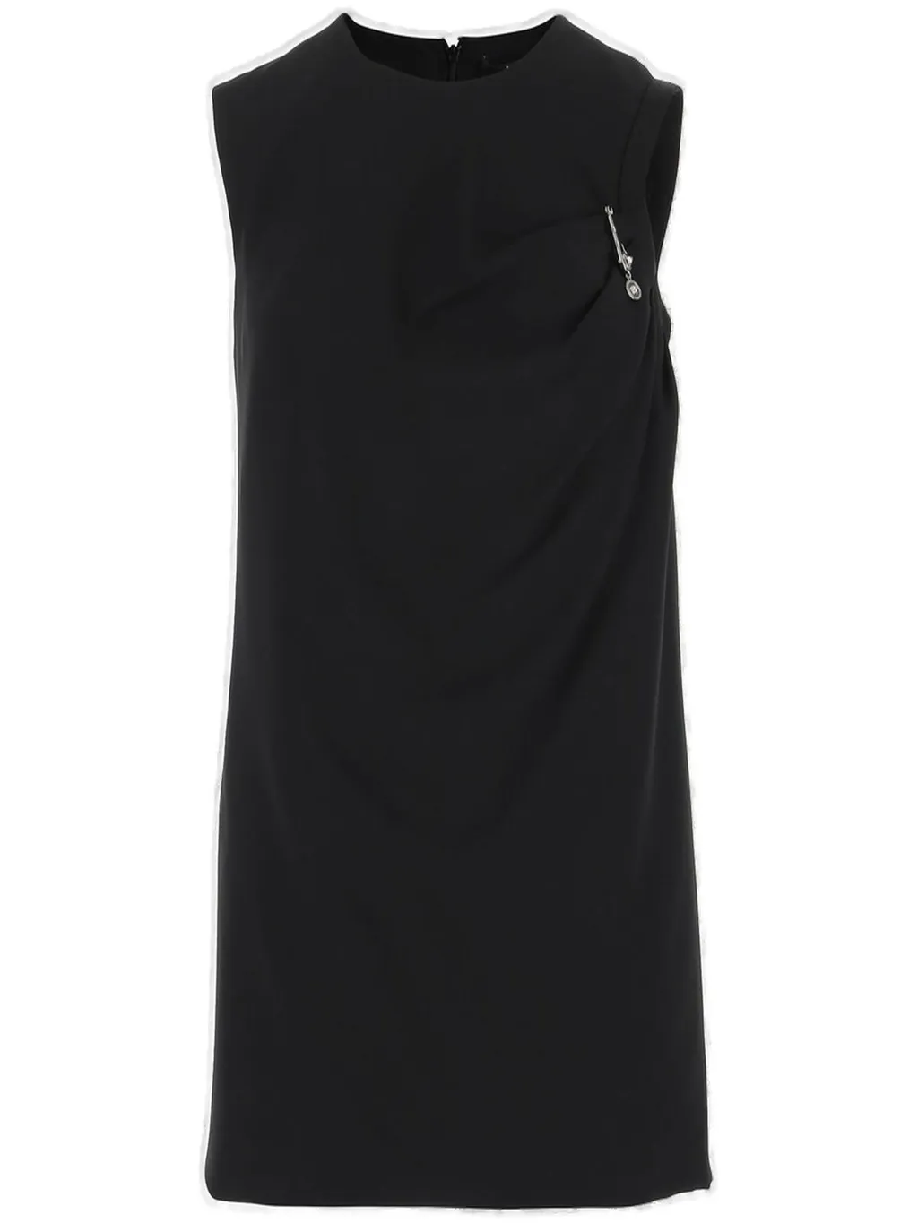 Sleeveless Dress With Brooch