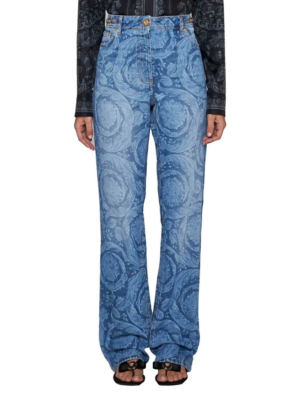 Baroque Print Jeans