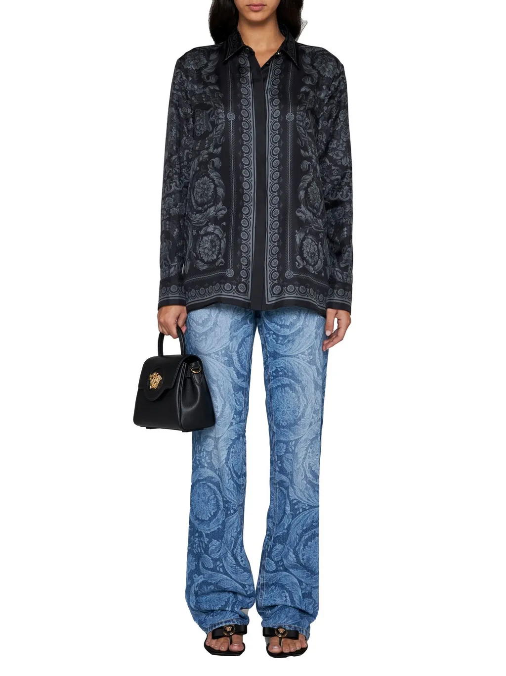 Baroque Print Jeans