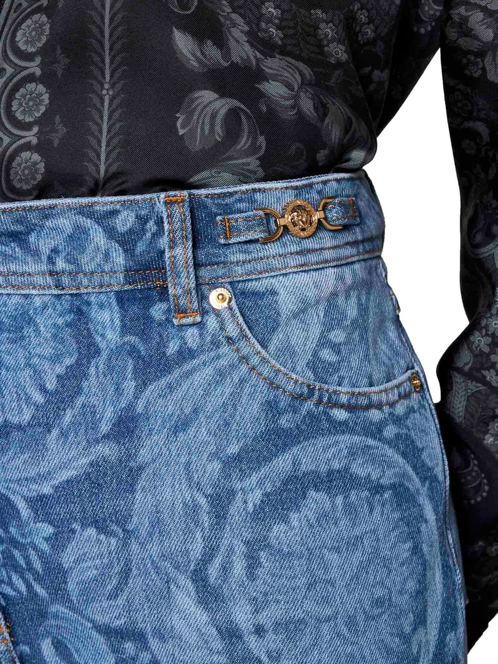 Baroque Print Jeans