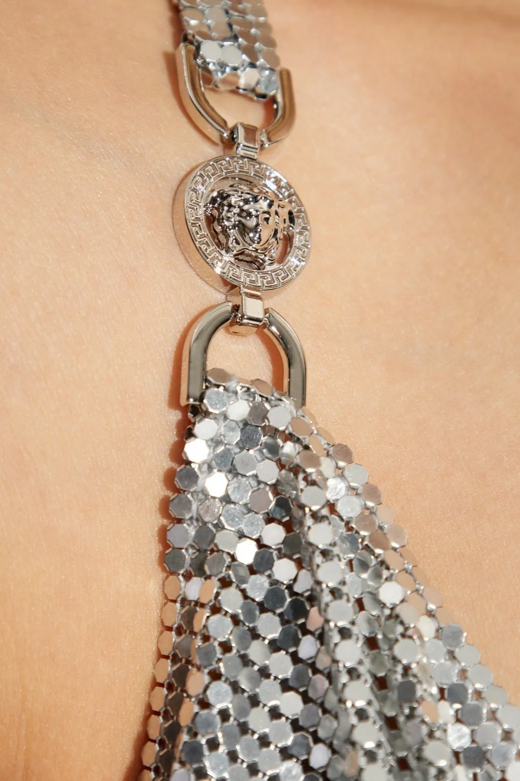 Metal Mesh Slip Dress