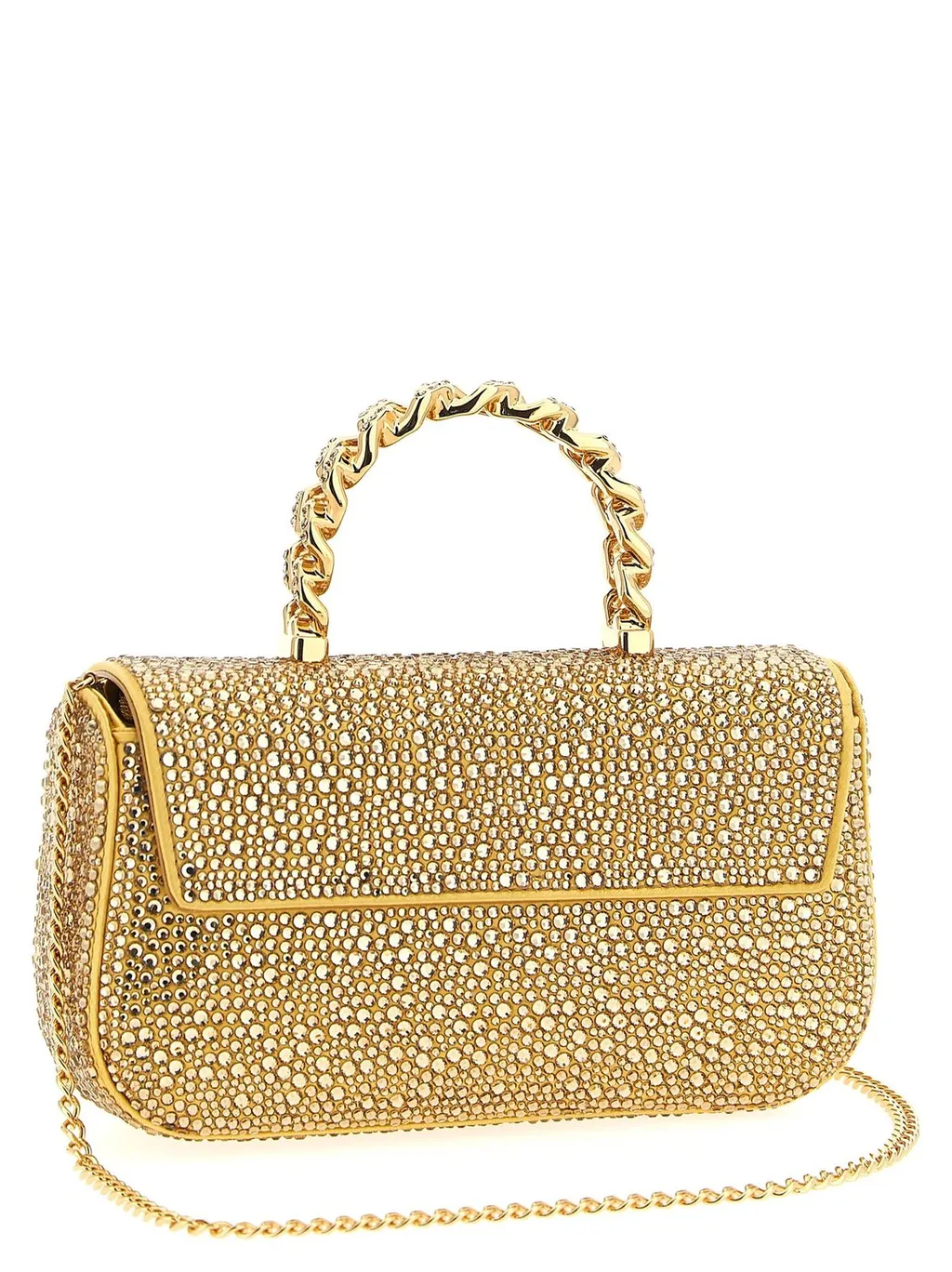 Medusa Embellished Top Handle Bag