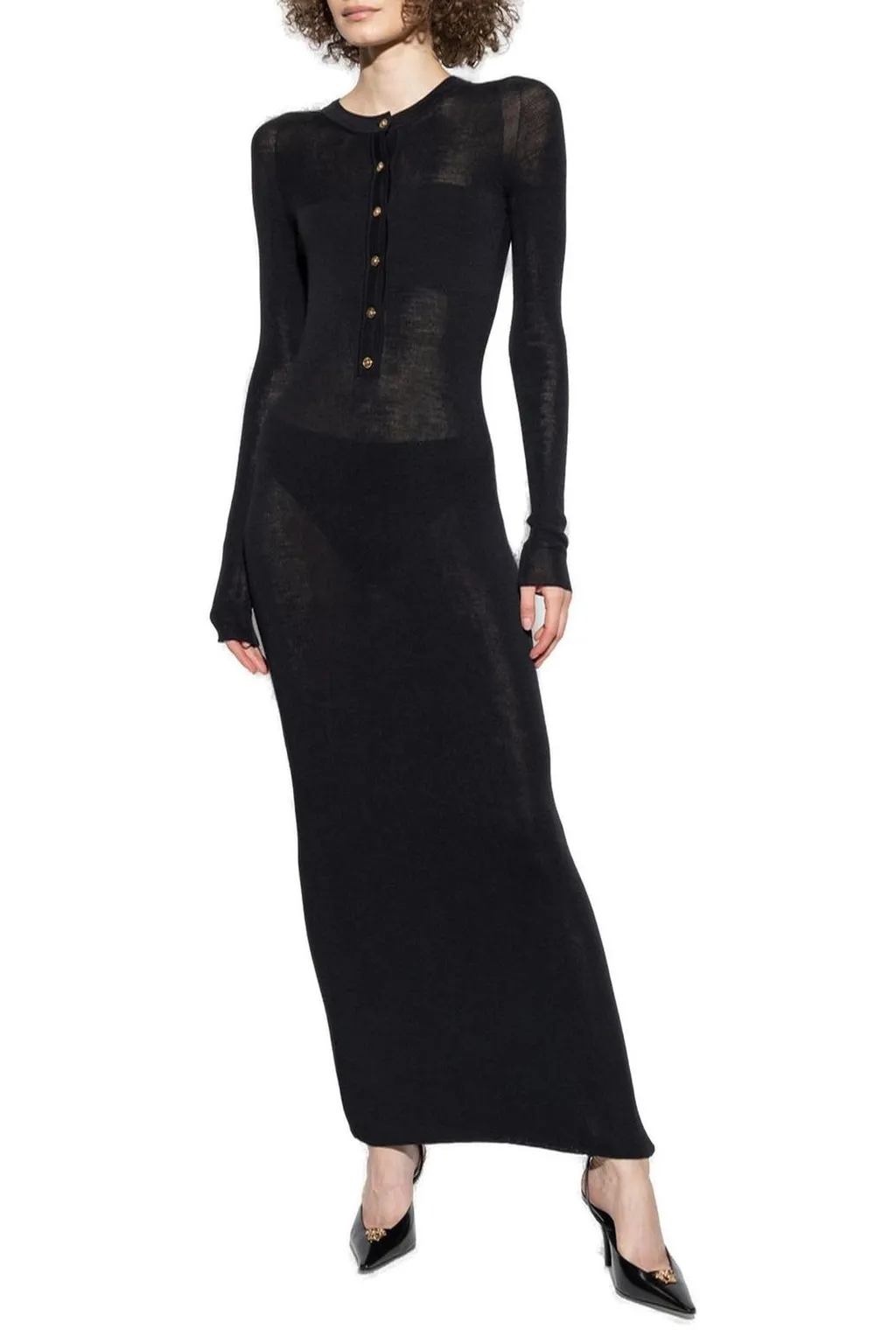 Long Sleeve Button-Up Maxi Dress