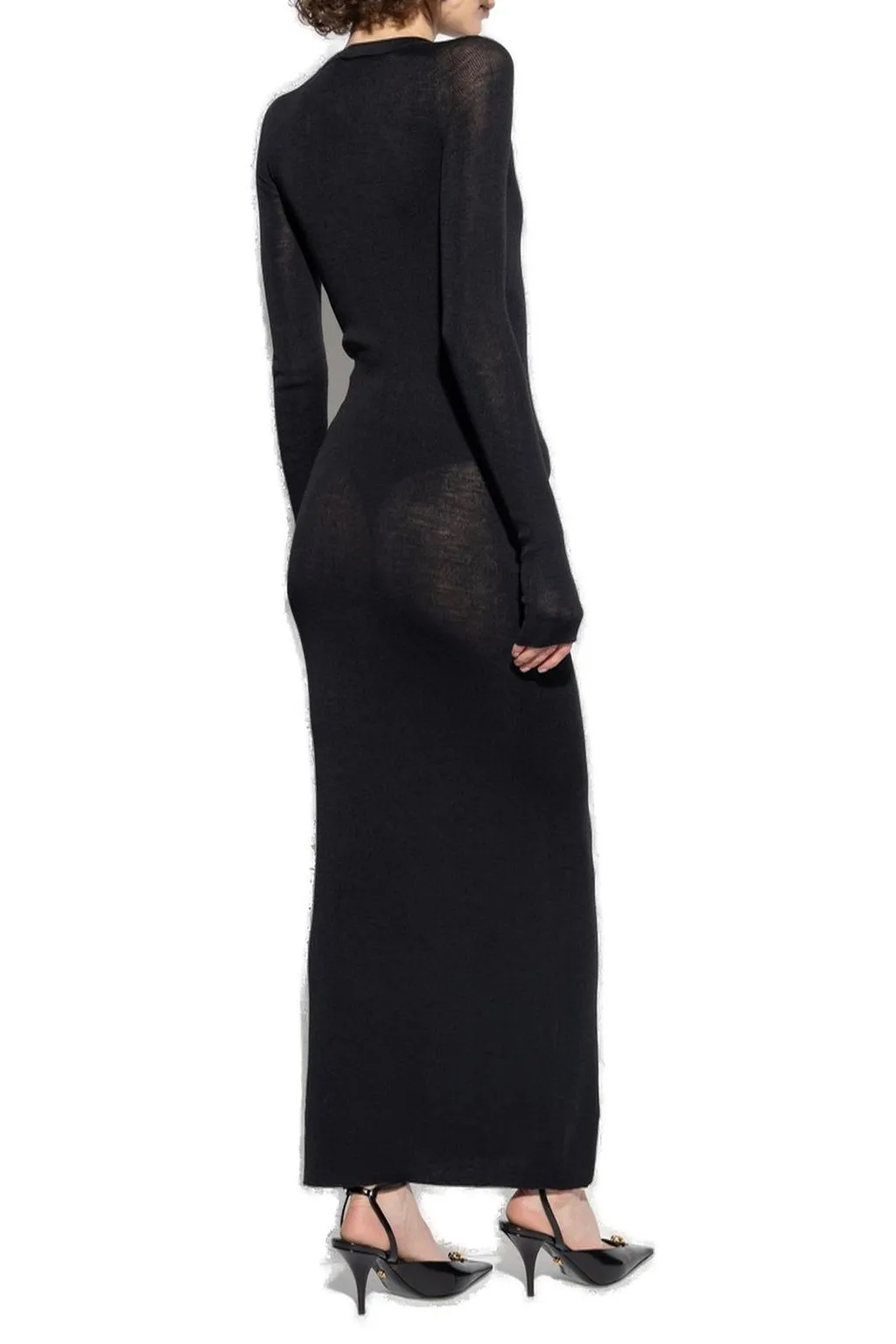 Long Sleeve Button-Up Maxi Dress