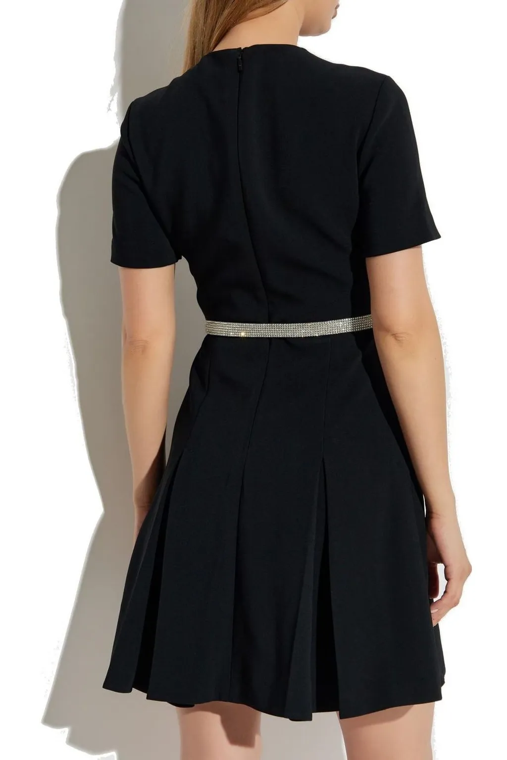 Short Sleeve Dress With Embellished Belt