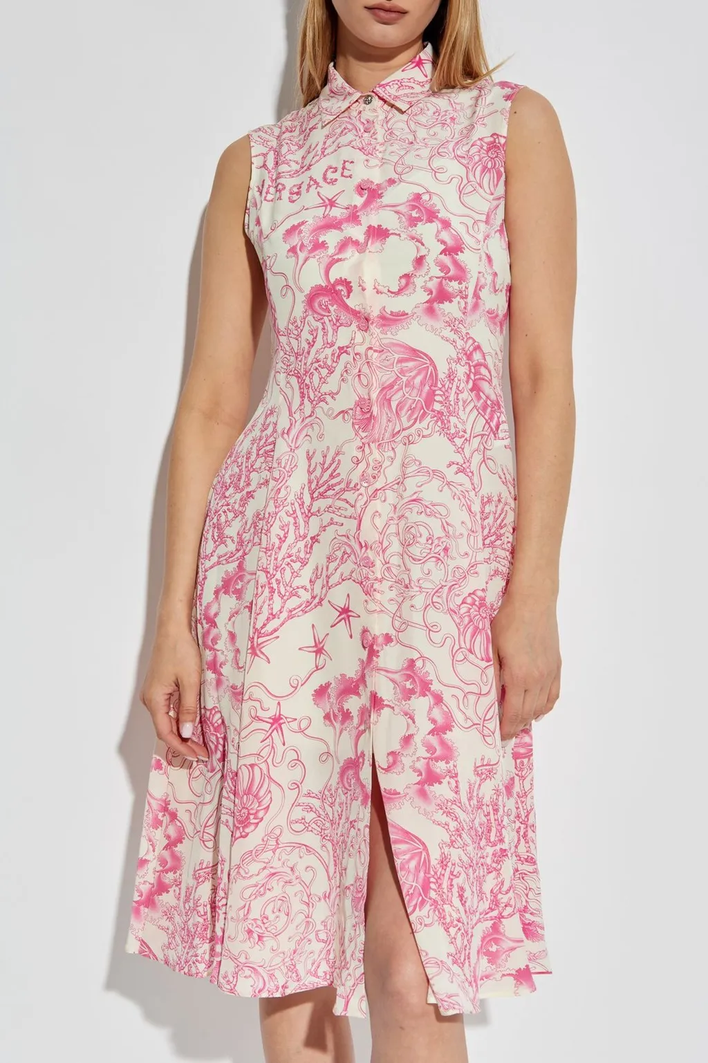 Sleeveless Shirt Dress
