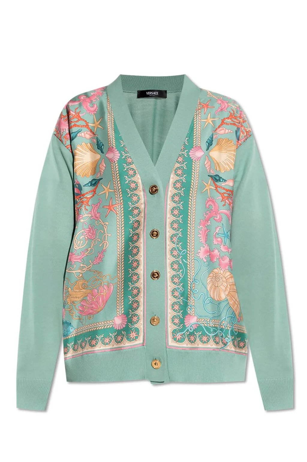 Cardigan With Medusa Amplified Print