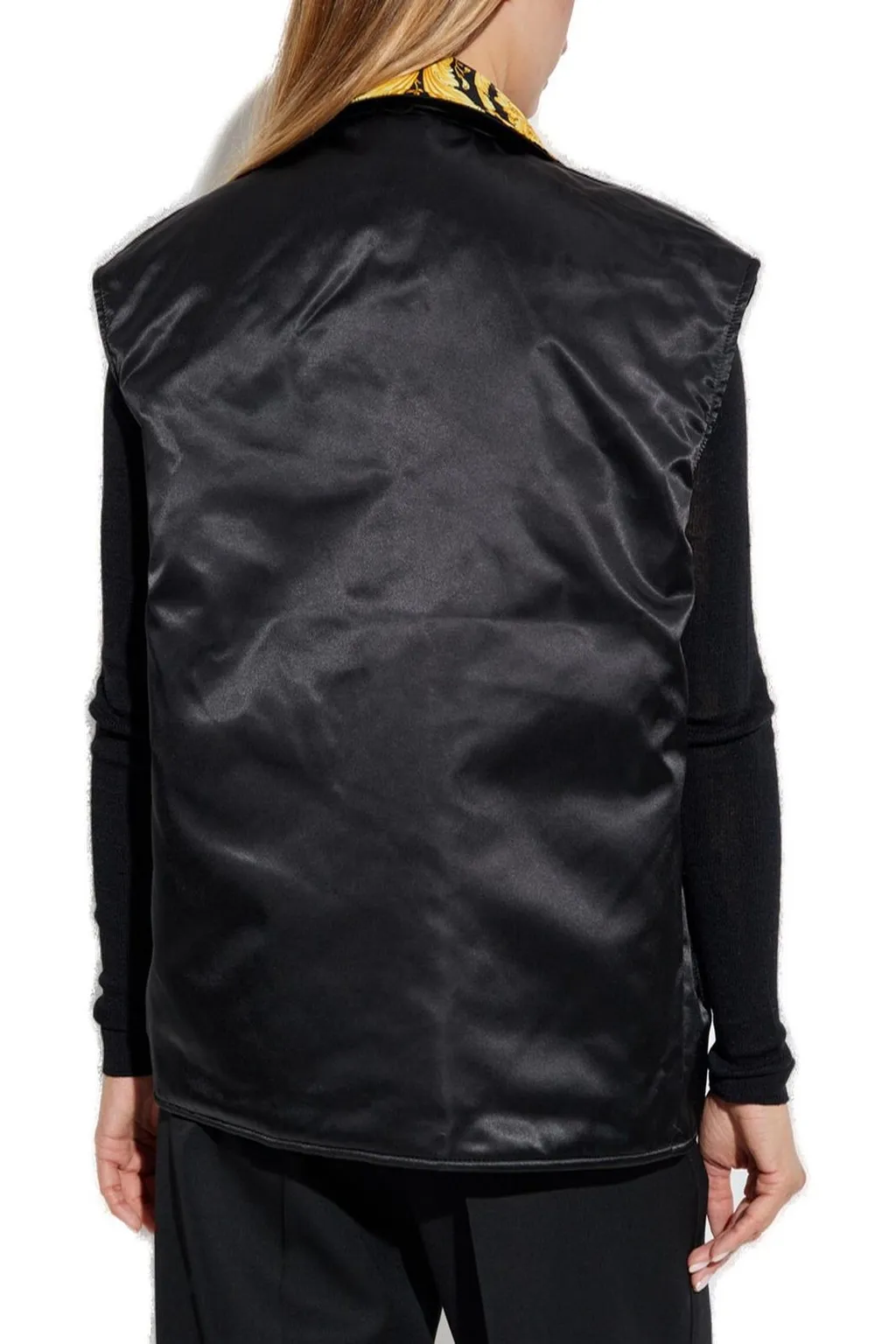 Quilted Vest With Baroque Print