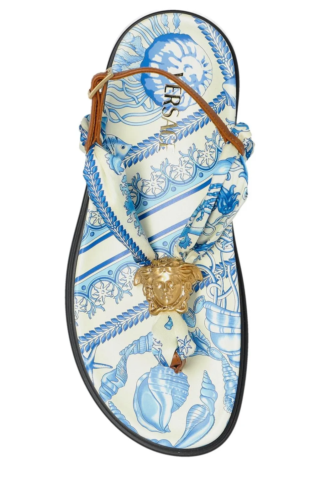 Thong Sandals With Scarf Detail