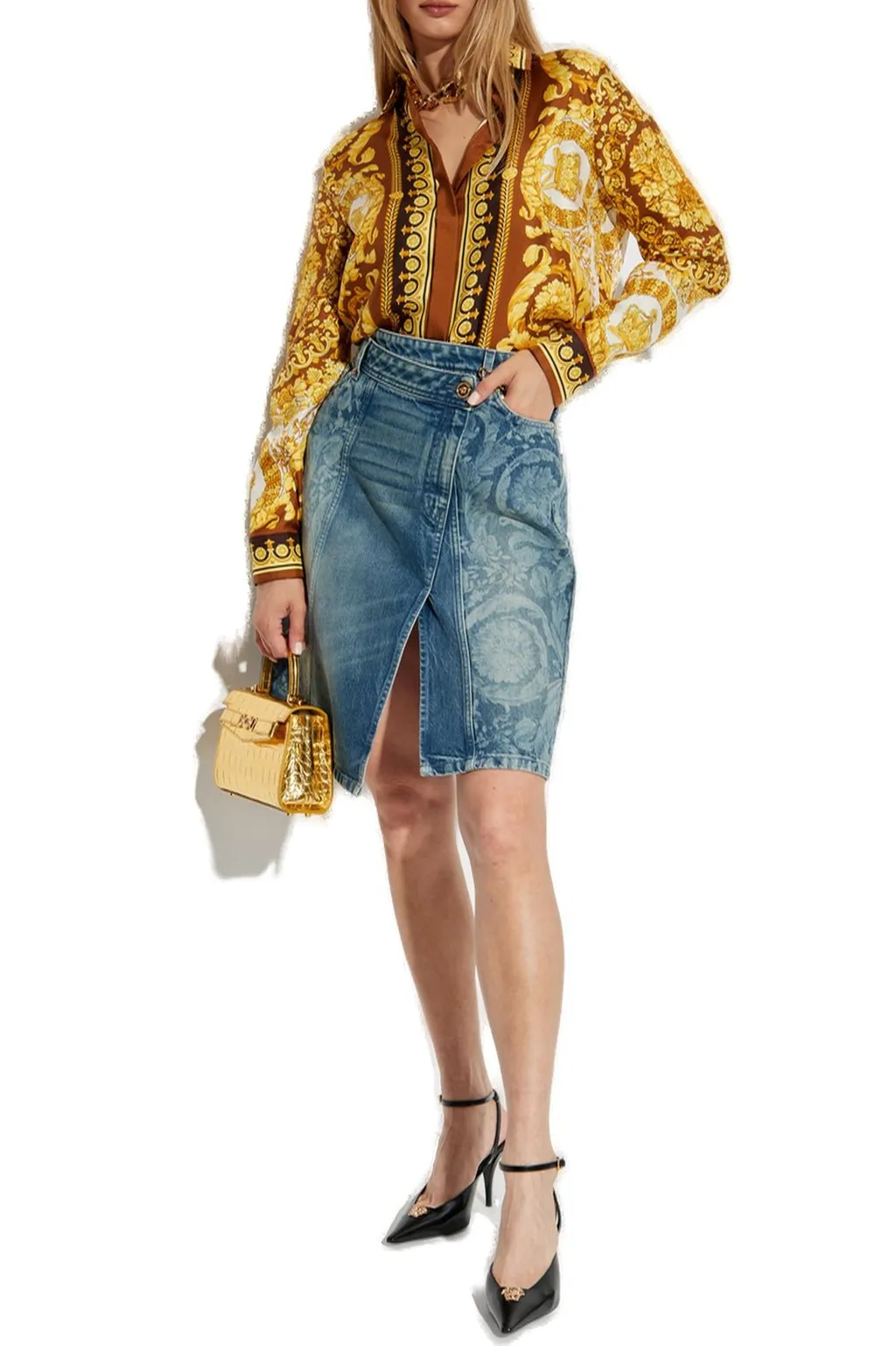 Denim A-Line Skirt