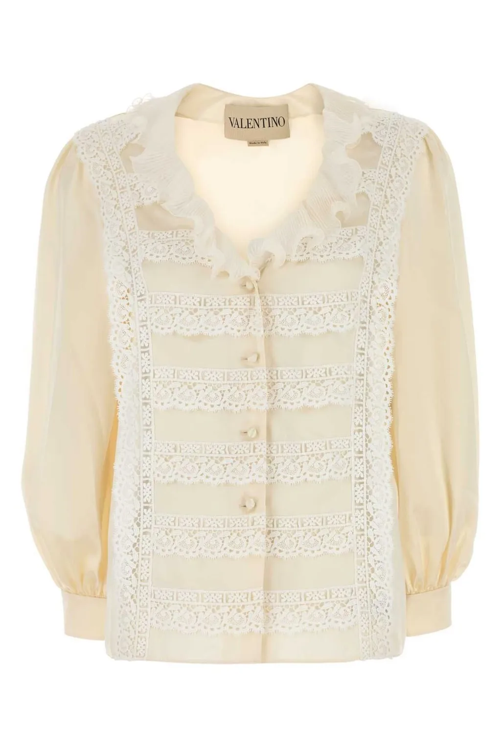 Blouse With Lace Inserts