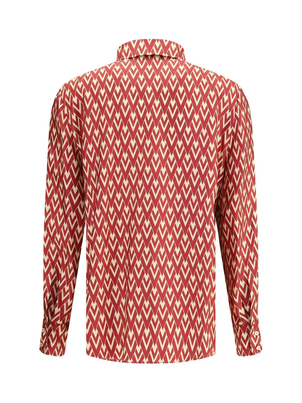 Geometric Print Silk Shirt