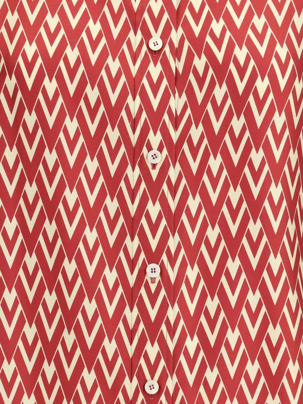 Geometric Print Silk Shirt