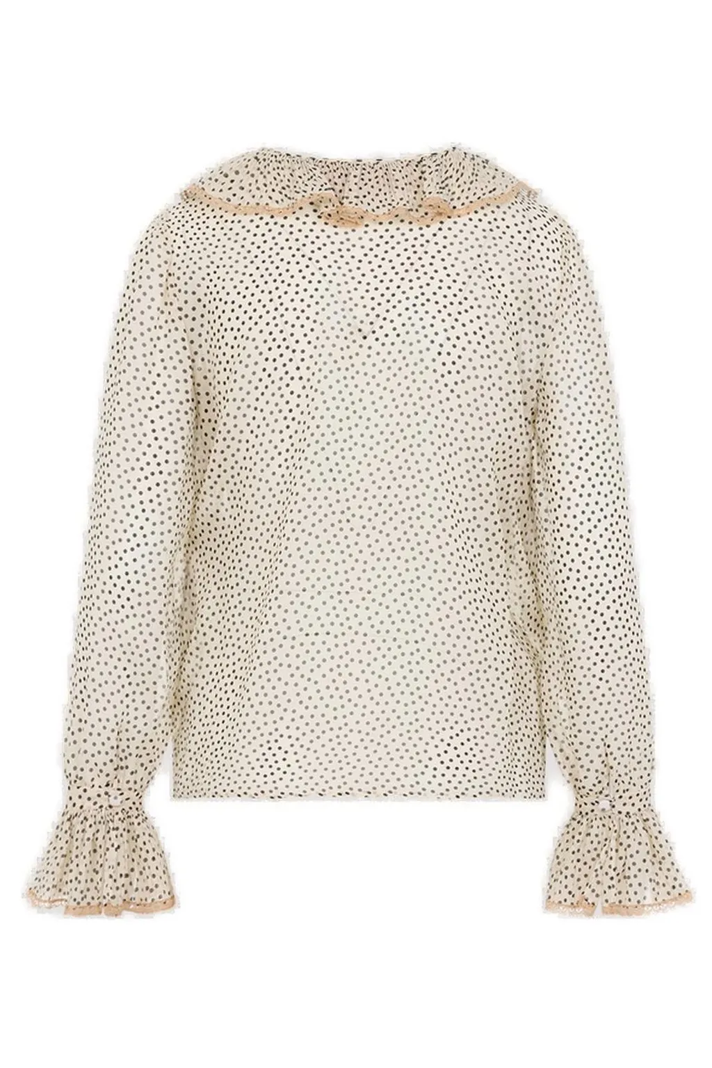 Polka Dot Ruffle Blouse