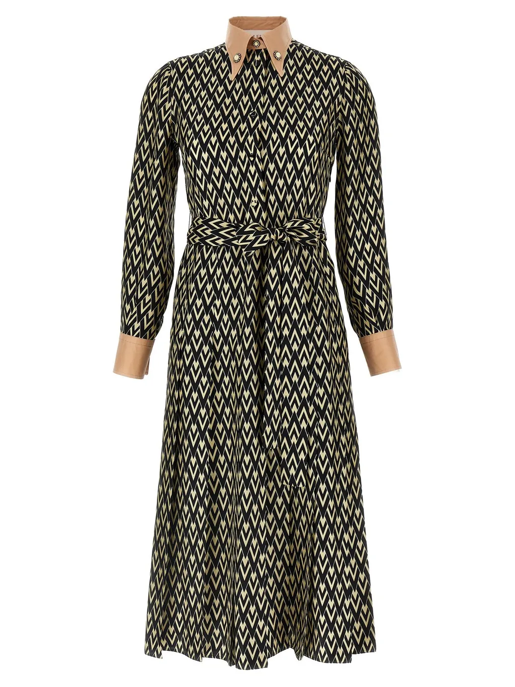 Geometric Print Midi Dress