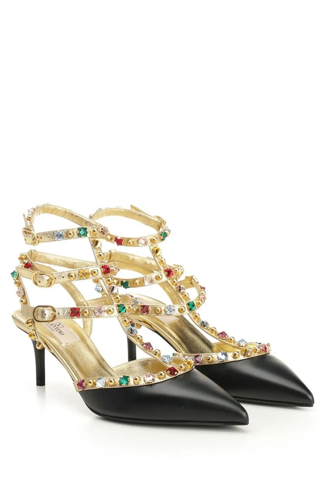 Studded T-Strap Pumps