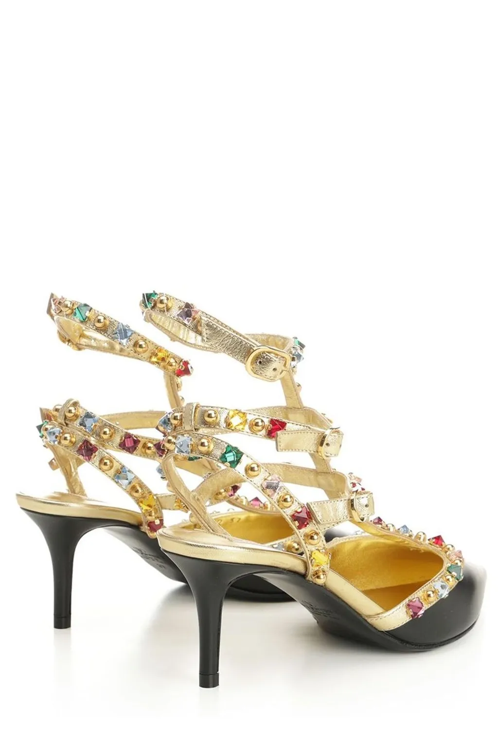 Studded T-Strap Pumps