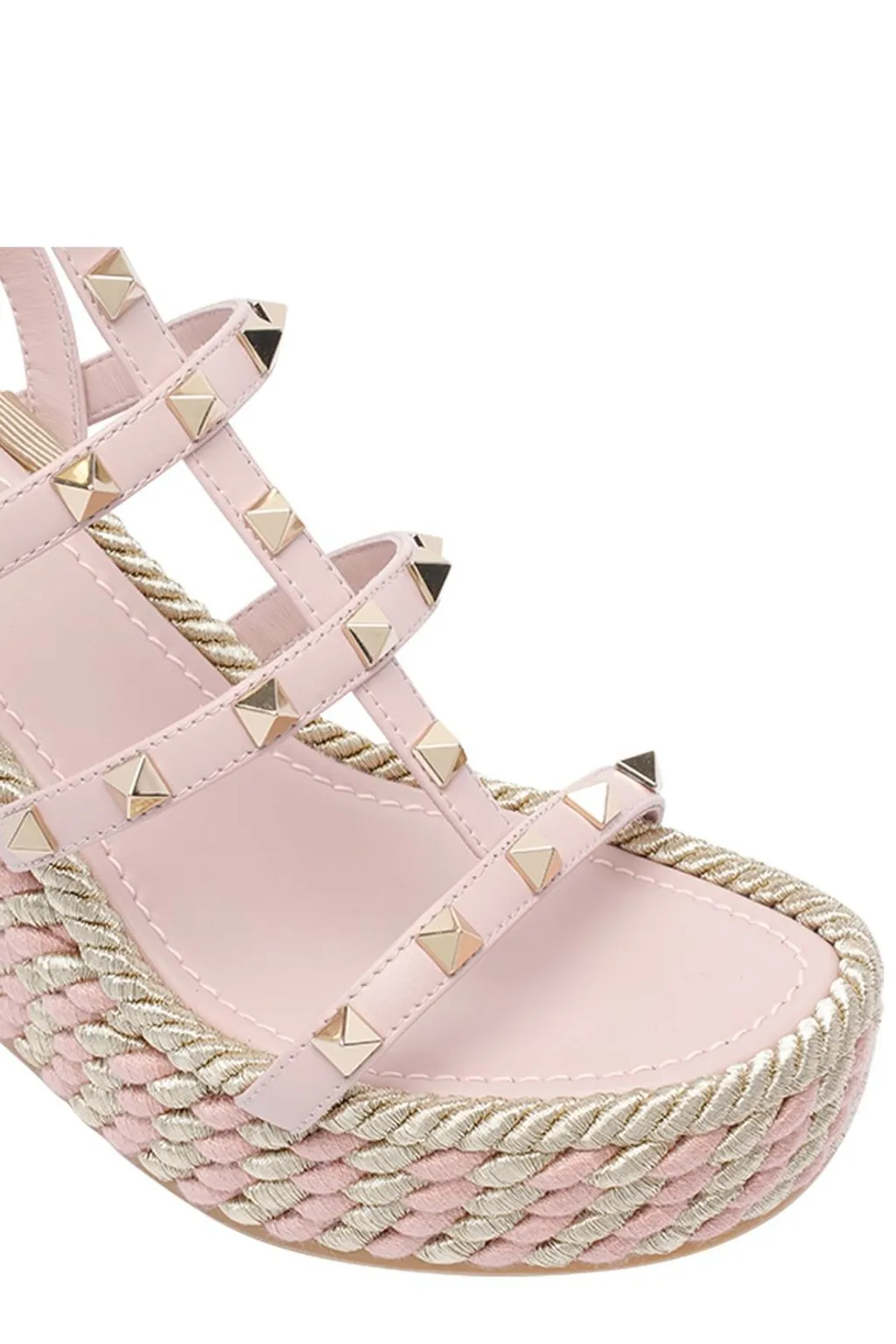 Studded Wedge Espadrille Sandals