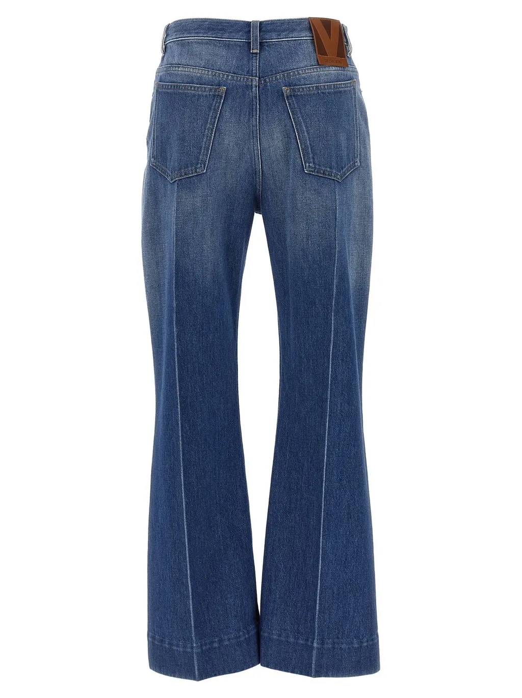 High-Waisted Flared Jeans