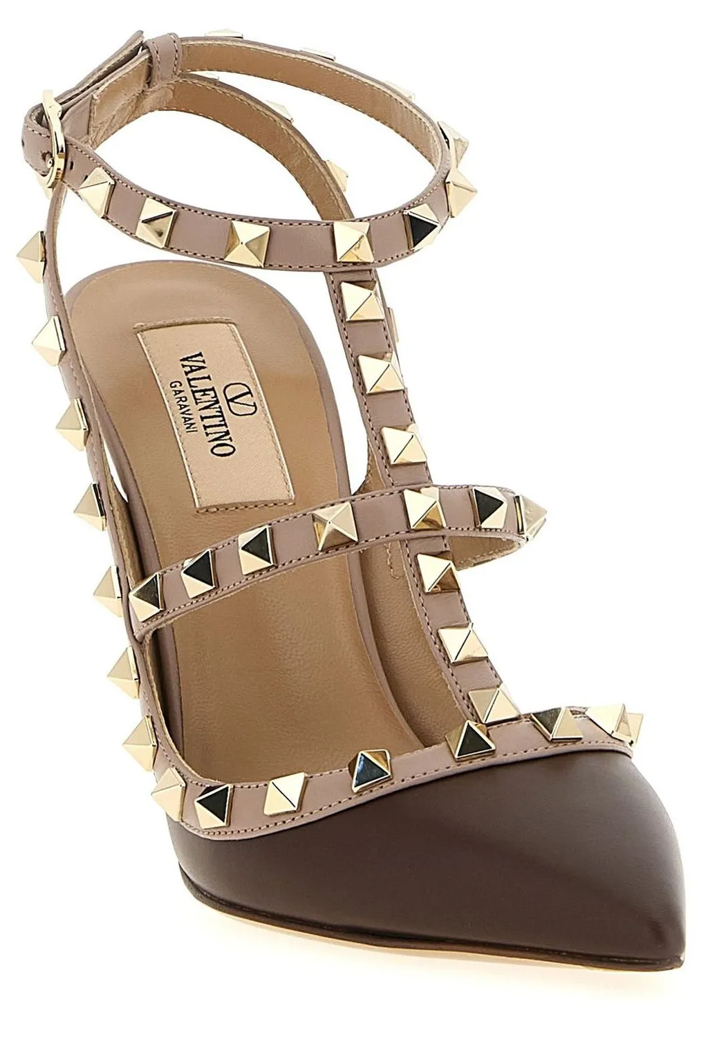 Rockstud Ankle Strap Pumps