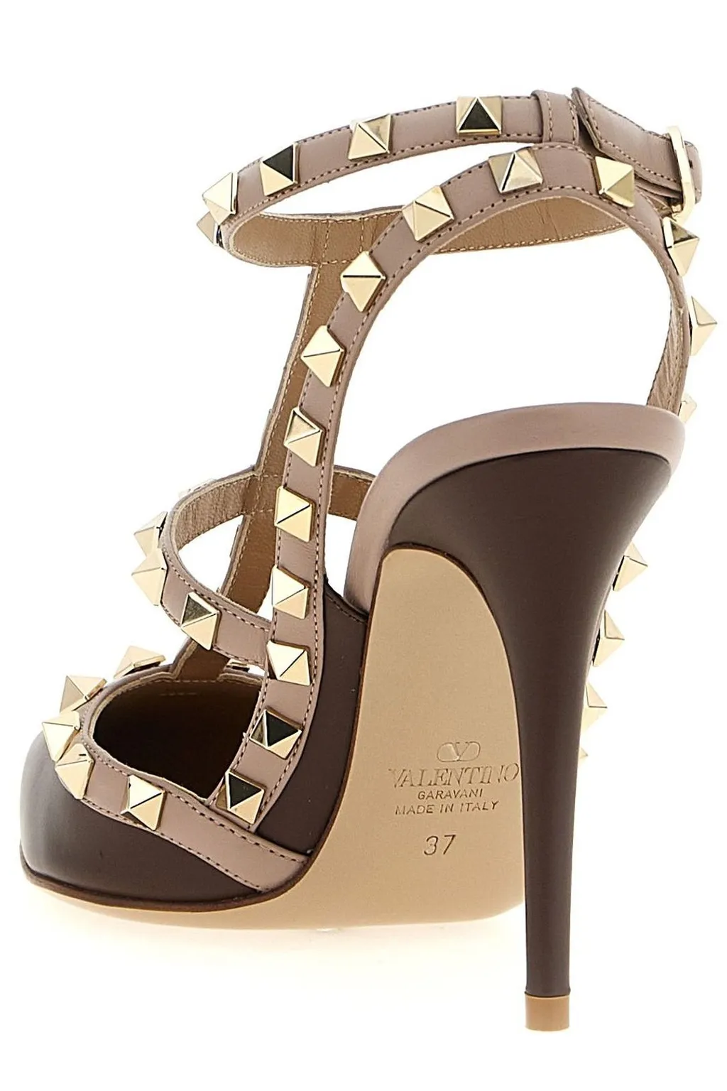 Rockstud Ankle Strap Pumps