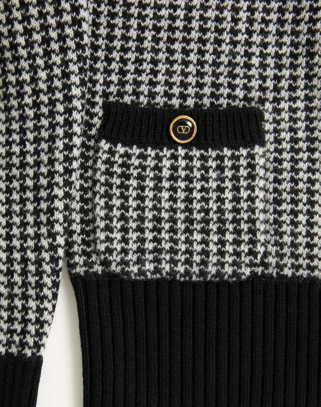 Houndstooth Knit Sweater