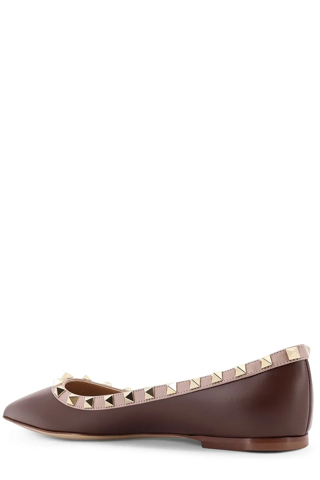 Studded Pointed Toe Ballet Flats