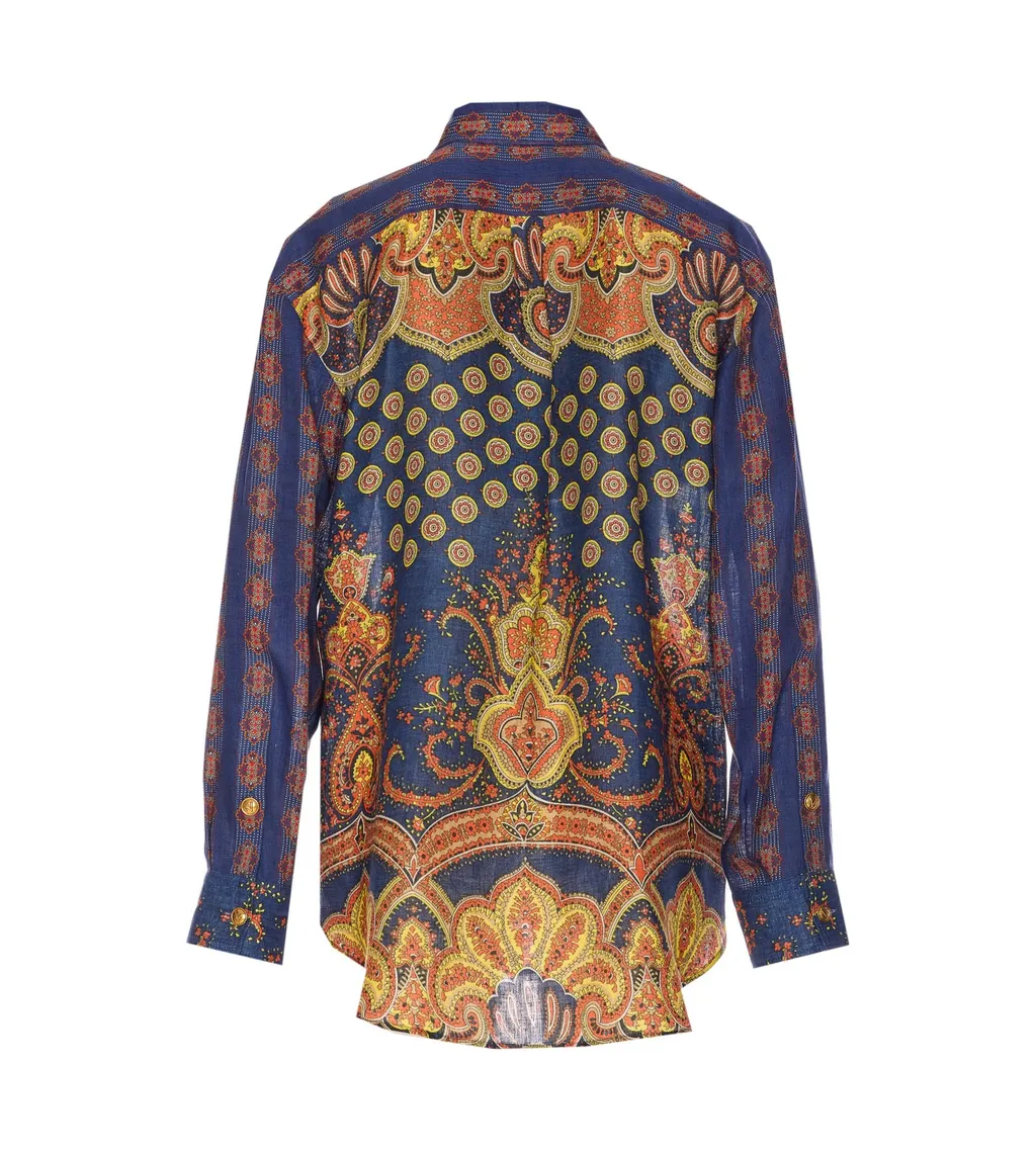Paisley Print Silk Shirt